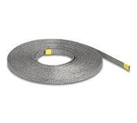 DeLOCK Funda Trenzada para Protección EMI Estirable, Cobre Poliéster, 10 m x 10 mm, Gris, -50 a 150 °C