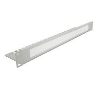 Delock Gestión de Cables de 19 Pulgadas con Placa Intermedia de Cable 1 U Gris