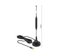 DeLOCK gsm Antena SMA Macho, 3, dBi Fijo omnidirektional magnético con standfus y Cable de conexión (RG 174, 3 m) Outdoor schw