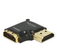 DeLock Adapter HDMI de Alta Velocidad con Ethernet Â € HDMI-A Hembra > HDMI a Conector 4 K 90 Grados ángulo Derecho Negro