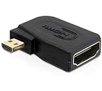 DeLOCK HDMI A/Micro-D 19-p HDMI-A F 19-p Micro HDMI-D M Negro - Adaptador para Cable (19-p HDMI-A F, 19-p Micro HDMI-D M, Macho/Hembra, Negro)