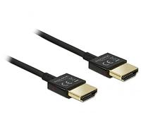 DELOCK HDMI-KABEL HIGHSPEED ETHERNET A->A 4K 3D 0,25M SCHW.