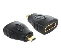 DeLOCK HDMI micro D/HDMI A - Adaptador HDMI (hembra a macho), negro