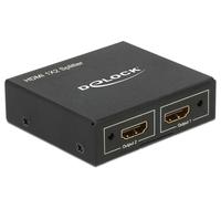 Divisor de vídeo HDMI DeLOCK 87701 2x HDMI Negro Metal 340 MHz