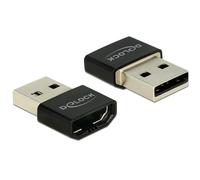 DeLOCK - Adaptador HDMI-A hembra > USB Tipo-A macho, Negro