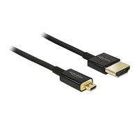 Delock High Speed HDMI Cable with Ethernet - HDMI-A Male > HDMI Micro D Male 3D