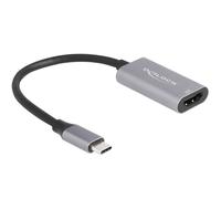 Delock Highspeed - Adattatore video - USB-C maschio a 24 pin a HDMI femmina - 15 cm - Grigio/Nero - supporta 4K 60 Hz (4096 x 2160)