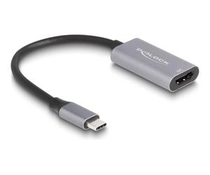 Delock Highspeed - Adattatore video - USB-C maschio a 24 pin a HDMI femmina - 15 cm - Grigio/Nero - supporta 4K 60 Hz (4096 x 2160)