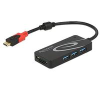 DeLock Hub Externo USB 3.1 Gen 1 USB Type-C > 3 x USB Tipo A + 2 Ranuras SD Lect