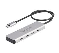 DeLock Hub USB Type-C 10 Gbps – 4 puertos – Cable 35 cm – Datos