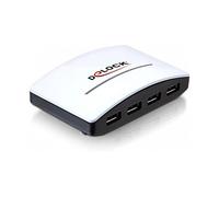 Hub Delock 4 puertos 5000 Mbit/s USB 3.2 Gen 1 externo negro y blanco