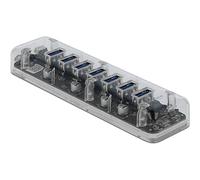Delock Hub USB 3.0 Externo con 7 Puertos Transparente