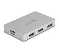 Delock Hub USB 7 puertos con 4x USB-C, 3x USB-A, Power Delivery, aluminio