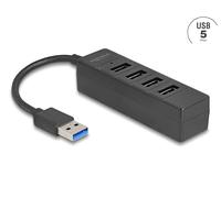 Hub Delock 4 puertos 5 Gbit/s USB 3.2 Gen 1 modelo 64350 con LED azul