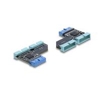 Delock Hub USB de 5 Gbps de 20 pines a 2 puertos USB de 5 Gbps de 20 pines
