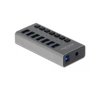 Delock hub usb externo superspeed con 7 puertos + interruptor