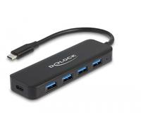 Delock hub usb type-c de 4 puertos usb 3.2 gen 1 con power delivery de