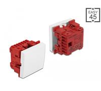 Delock interruptor de 1 gancho easy 45 de 1 polo y 2 vías 45 x 45 mm,