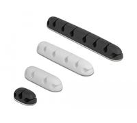 Delock juego combinado de sujetacables autoadhesivos 4 piezas negro/bl