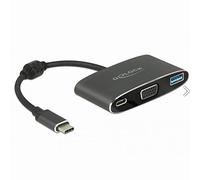 DELOCK KAB USB C > Docking Adapter VGA BUCHSE (DP ALT Mode) + USB TYP-A + USB Type-C™ PD