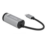 DeLOCK KAB USB-C (ST) > Gigabit LAN RJ45 (BU) Power Delivery a 1000Mbps Cable 15cm Negro