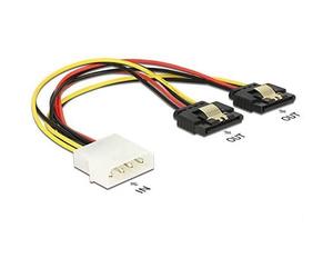 DeLOCK Kabel Power Molex Stecker > 2 x SATA 15 - Cable