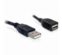 Delock 82457 - Cable alargador USB 2.0 (conector A macho a conector hembra A, 15 cm), color negro