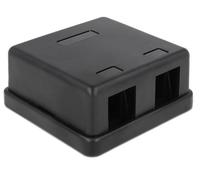 Delock keystone - carcasa vacía (2 puertos), color negro