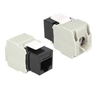 Delock Keystone - Conector RJ45 Hembra a LSA (sin Herramientas, Cat. 6, UTP), Color Negro