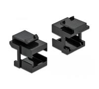 Delock Keystone - Cubierta Negra para acoplamientos de Fibra óptica, 10 Unidades