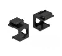 Delock Keystone - Juego de 4 Cubiertas para Puerta (12,5 mm, 4 Unidades), Color Negro