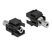 DeLOCK Keystone - Módulo jack (3,5 mm, 3 pines, color negro)