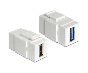 Delock Keystone Módulo PC [Toma USB 3.0 A > Toma USB 3.0 A]