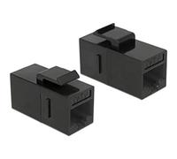 Delock Keystone - Módulo RJ45 Hembra a RJ45 Hembra Cat. 6 UTP Negro 25 Unidades
