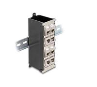 DeLOCK Keystone Soporte 8 Port neigbar para Hutschiene o montaje en pared