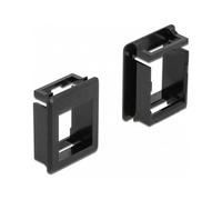 DeLOCK Keystone Soporte para Carcasas, 4 Piezas, Negro, Plástico, Ancho 22 mm x Profundidad 25.6 mm x Altura 9.6 mm