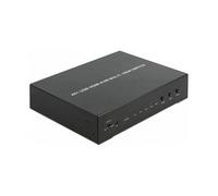 DeLOCK KVM 4 en 1 Multiview Switch 4x HDMI con USB 2.0, Metal Negro, 60 Hz, Resolución Full HD 1080p, Incluye Mando a Distancia y Adaptador
