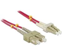 DeLOCK LC - SC, 2m Cable de Fibra optica Violeta - Cable de Fibra óptica (2m, 2 m, LC, SC, Male Connector/Male Connector, Violeta)