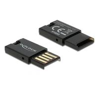 Delock Lector de Tarjetas USB 2.0 para Micro SD, MicroSDHC, MicroSDXC, Negro, 480 Mbit/s, Plug & Play, Ref: 61311