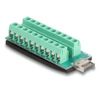 Delock llave a usb tipo e macho a adaptador de bloque de terminales de