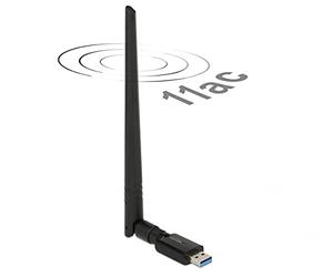 Delock Llave WLAN AC/a/b/g/n de Doble Banda USB 3.0 a 867 + 300 Mbps con Antena Externa