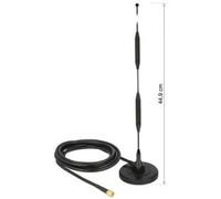 DeLOCK LTE Antena Conector RP-SMA 5dBi Fijo omnidirektional magnético con standfus y Cable de conexión (RG 58, 3 m) Outdoor Negro