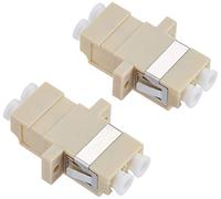 DeLock LWL - Acoplamiento LC Duplex (Hembra a Hembra, 2 Unidades), Color Beige