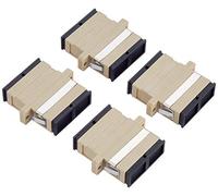 DeLock LWL - Conector LC Duplex Hembra (4 Unidades), Color Beige