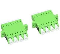 DeLock LWL - Conector LC Quad Hembra a LC Quad Hembra, 2 Unidades, Color Verde