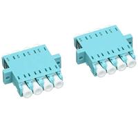 Delock LWL - Conector LC Quad hembra a LC Quad hembra, multimodo, 2 unidades, color azul claro