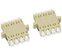 DeLock LWL - Conector LC Quad Hembra a LC Quad Hembra, multimodo, 2 Unidades, Color Beige