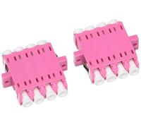 DeLock LWL - Conector LC Quad Hembra a LC Quad Hembra, multimodo, 2 Unidades, Color Morado