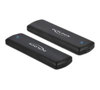 DeLOCK M.2 NVME & SATA 42633 - Carcasa para SSD (USB 3.2 Gen2, Tipo C 10 (Gbit/s), 2280, 2260, 2242, 2230, sin Herramientas