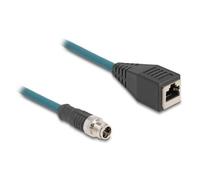 DeLOCK M12 adaptorcable X-kodiert 8 Pin ST to RJ45,Bu 50 cm